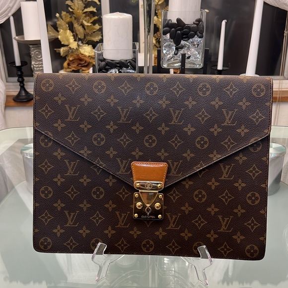 Vintage LV Louis Vuitton Document Portfolio Carrier Monogram Brown - Picture 13 of 13